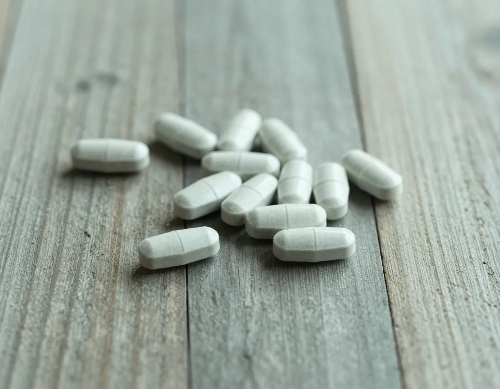 Mineral capsules on weathered wood